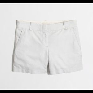 JCREW Powdered White Oxford Cit Fit Pants 5” -NWT